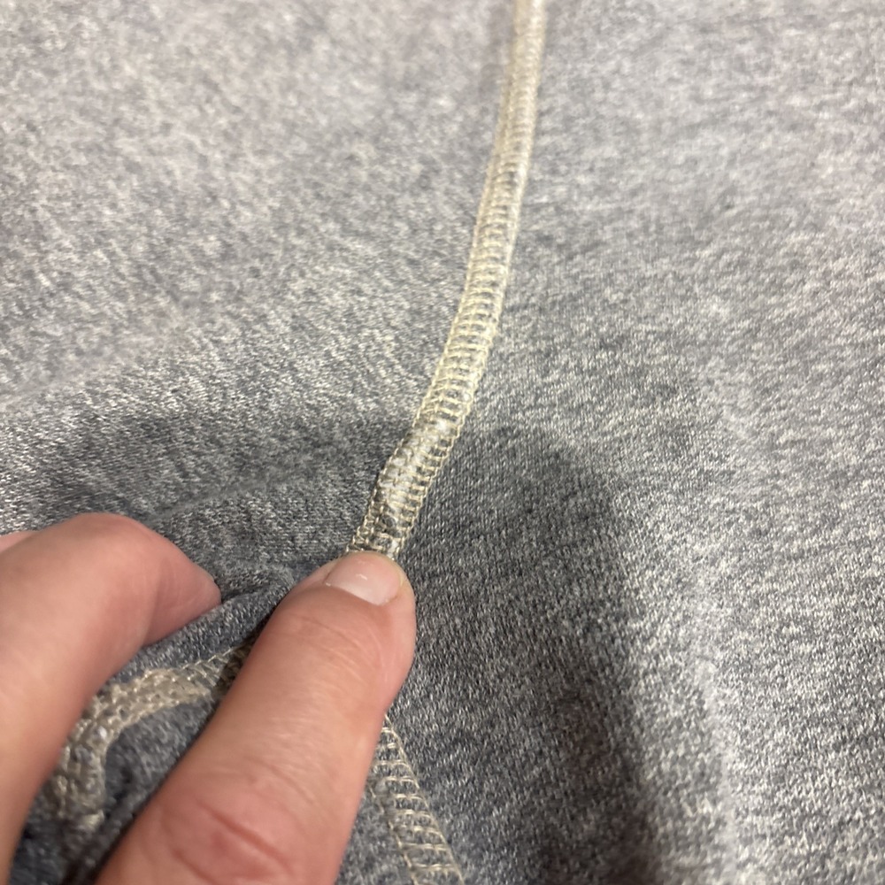 American Eagle Sweater Mens Sz L Cardigan Athletic Fit Gray Button Elbow Patch - Picture 9 of 9